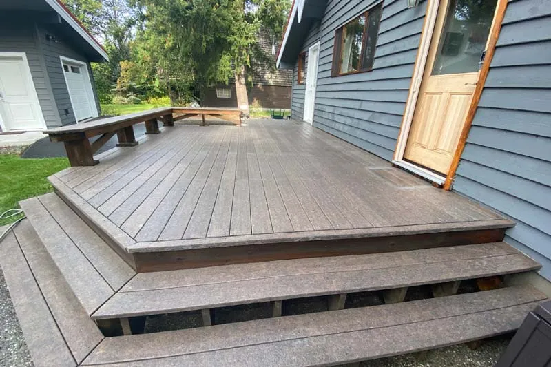 Decking after being washed in Whistler, BC