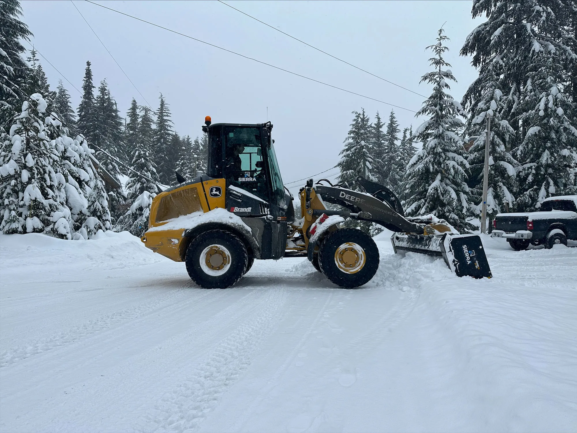 Snow removal in Whistler, BC